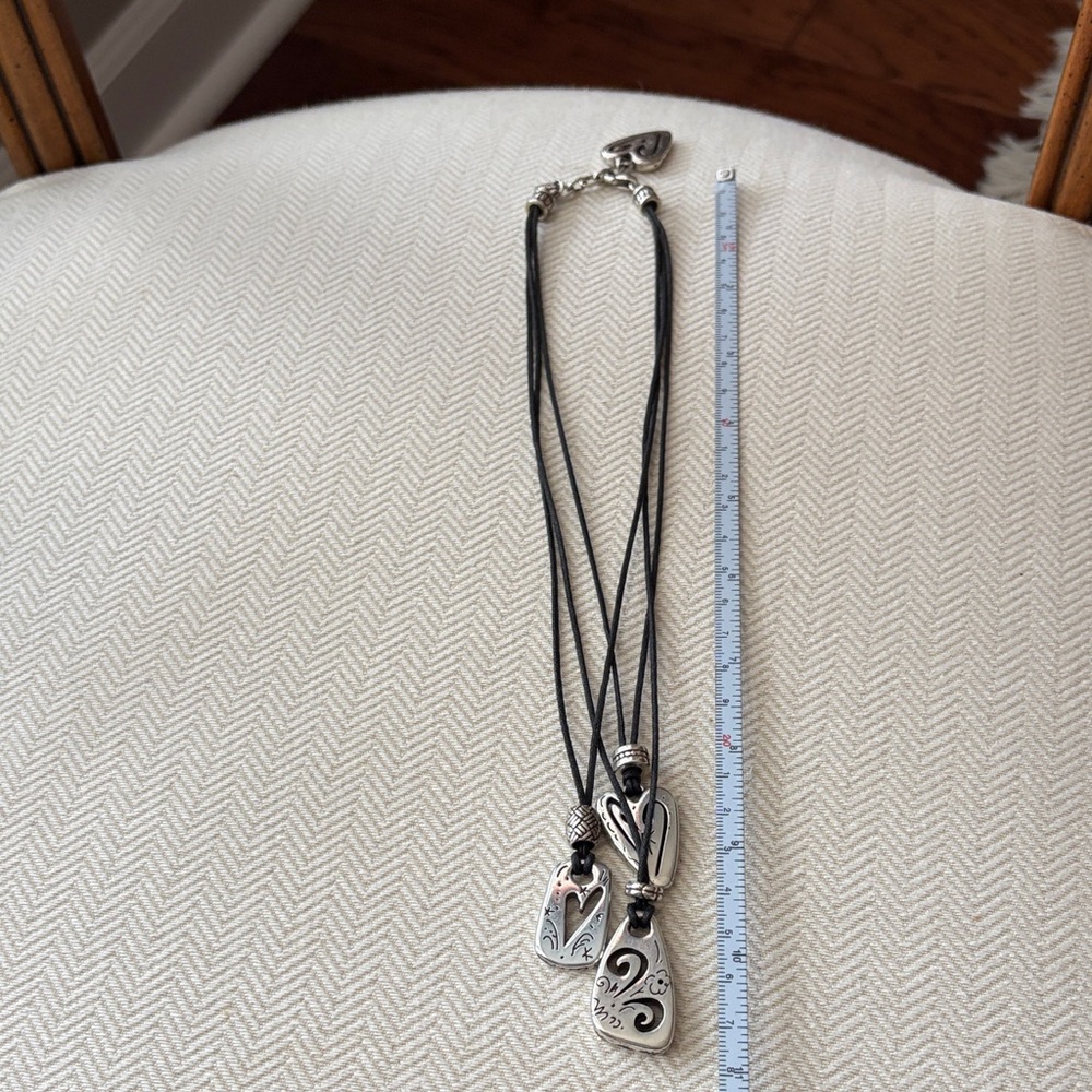 Brighton Silver Heart and Swirl Necklace